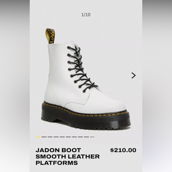 Dr. Marten’s Jadon White Polished Smooth boots - new - - Picture 2 of 5